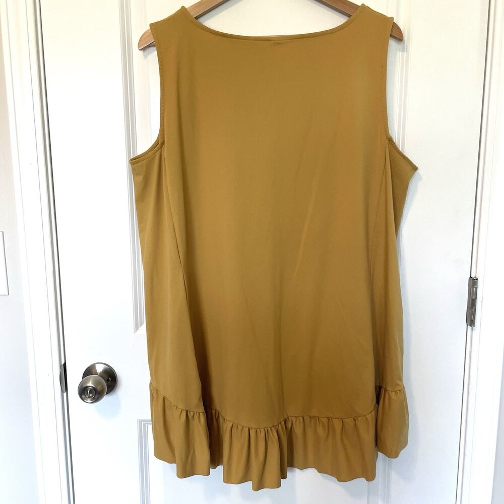 Zenana Outfitters 2X Women's Ruffle Hem Tank Top Soft Stretch Casual Flirty Fall - Picture 3 of 7